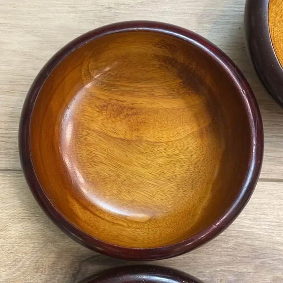 6 Handmade Wooden Salad‎ Bowls - Picture 4 of 11